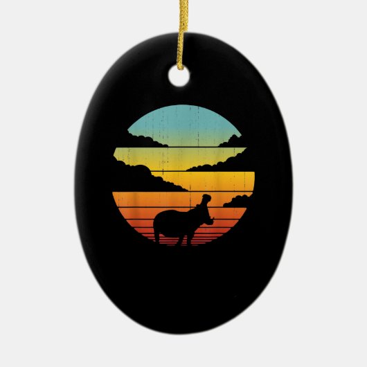 Hippopotamus 60s 70s Hippo | Hippo Lover Keramisch Ornament (Voorkant)