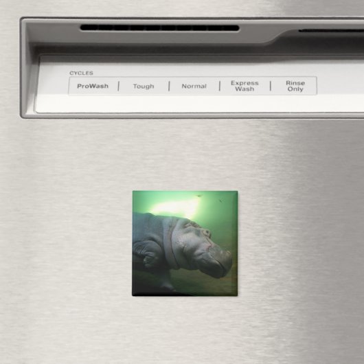 Hippopotamus Abstract Magneet (Insitu (Vaatwasser))