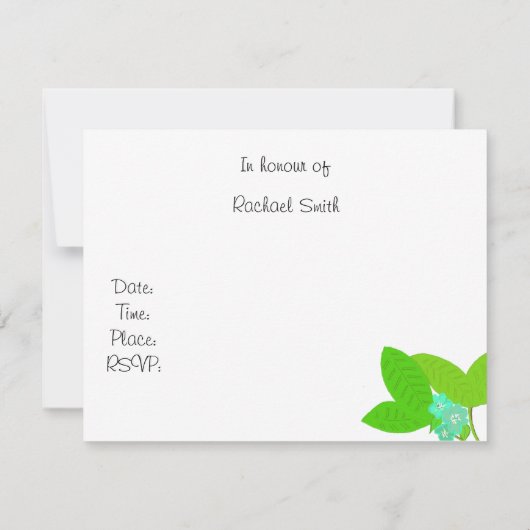 Hippopotamus Baby shower Kaart (Achterkant)