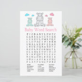 Hippopotamus Baby shower Word Search Game (Staand voorkant)