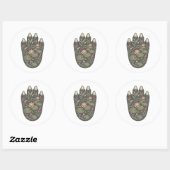 Hippopotamus Botanical Footprint Nature Sticker (Vel)