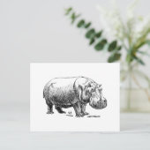 Hippopotamus Briefkaart (Staand voorkant)
