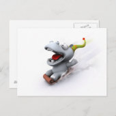 Hippopotamus Briefkaart (Voorkant / Achterkant)