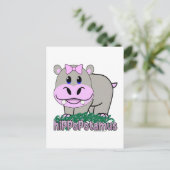 Hippopotamus Briefkaart (Staand voorkant)