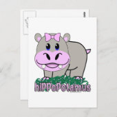 Hippopotamus Briefkaart (Voorkant / Achterkant)
