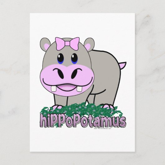 Hippopotamus Briefkaart (Voorkant)