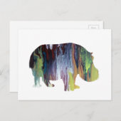 Hippopotamus Briefkaart (Voorkant / Achterkant)