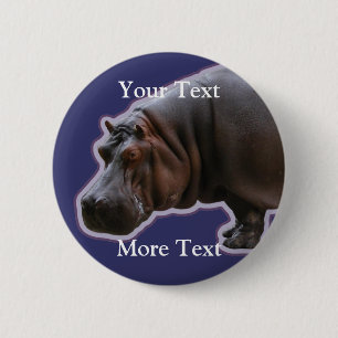Hippopotamus Button