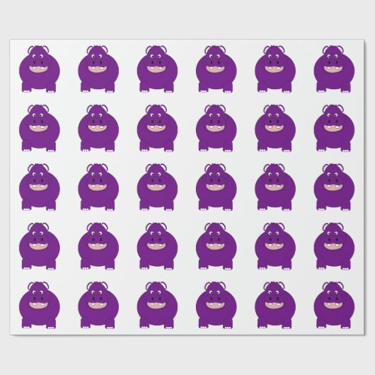 Hippopotamus Cadeaupapier (Vlak)