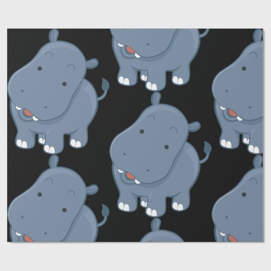Hippopotamus Cadeaupapier (Vlak)