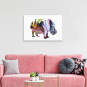 Hippopotamus Canvas Afdruk (Insitu (Woonkamer))