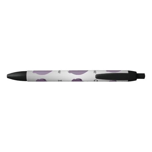 Hippopotamus Design Black Ink Pen (Achterkant)