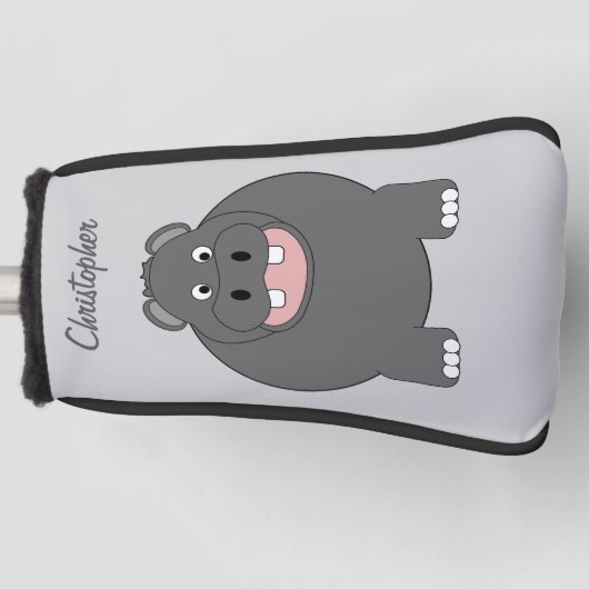 Hippopotamus Design Golfheadcover (Voorkant)