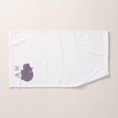 Hippopotamus Design Monogrammed Bad Handdoek (Handdoek)