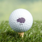 Hippopotamus Design Monogrammed Golfballen (Insitu Shirt)