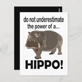 Hippopotamus Dier Grappig Hippo Briefkaart