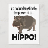 Hippopotamus Dier Grappig Hippo Briefkaart (Voorkant)