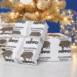 Hippopotamus Dier Grappig Hippo Cadeaupapier