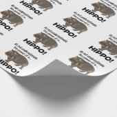 Hippopotamus Dier Grappig Hippo Cadeaupapier (Hoek)