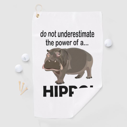 Hippopotamus Dier Grappig Hippo Golfhanddoek (Insitu)