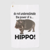 Hippopotamus Dier Grappig Hippo Golfhanddoek (Voorkant)