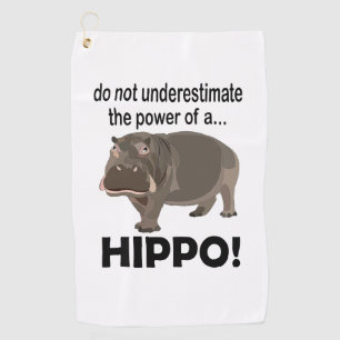 Hippopotamus Dier Grappig Hippo Golfhanddoek