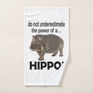 Hippopotamus Dier Grappig Hippo Handdoek