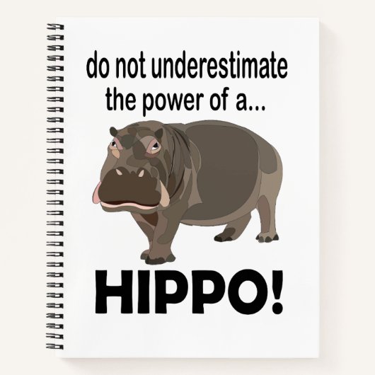 Hippopotamus Dier Grappig Hippo Notitieboek (Voorkant)