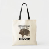 Hippopotamus Dier Grappig Hippo Tote Bag (Voorkant)