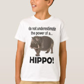 Hippopotamus Dierlijke Grappige Hippo Kinder T-shirt (Voorkant)