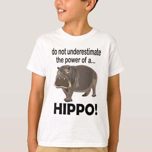 Hippopotamus Dierlijke Grappige Hippo Kinder T-shirt (Voorkant)