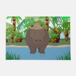 Hippopotamus Doormat Deurmat