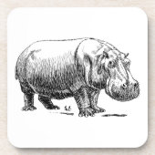 Hippopotamus Drankjes Onderzetter (Voorkant)