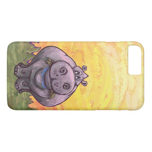 Hippopotamus Electronics Case-Mate iPhone Case (Achterkant (Horizontaal))