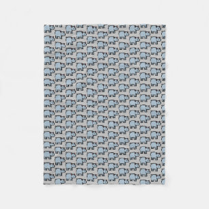 Hippopotamus Fleece Deken