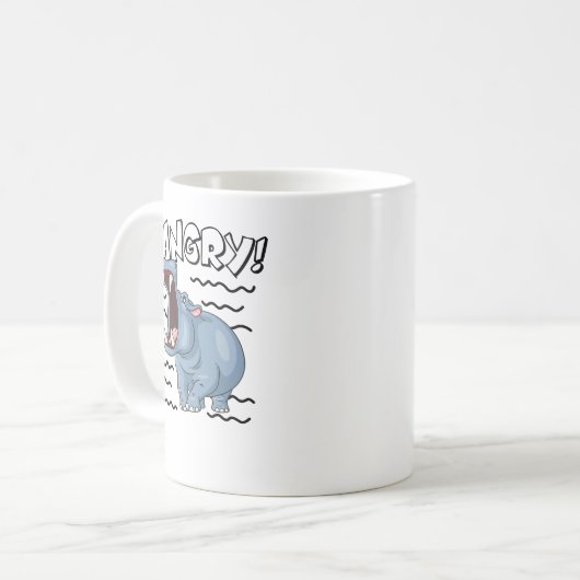 Hippopotamus Funny Hippopotamus Hmad Cute Hippo Koffiemok (Voorkant links)