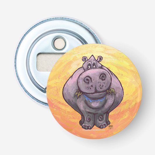 Hippopotamus Gifts & Accessoires Button Flesopener (Voorkant)