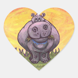 Hippopotamus Gifts & Accessoires Hart Sticker