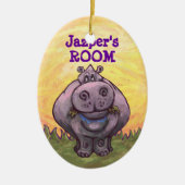 Hippopotamus Gifts & Accessoires Keramisch Ornament (Voorkant)