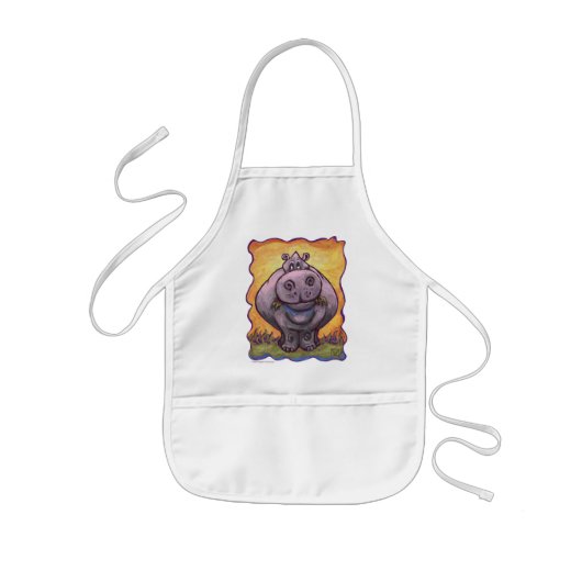 Hippopotamus Gifts & Accessoires Kinder Schort (Voorkant)
