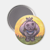 Hippopotamus Gifts & Accessoires Magneet (Voorkant / Achterkant)