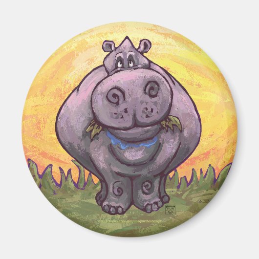 Hippopotamus Gifts & Accessoires Magneet (Voorkant)