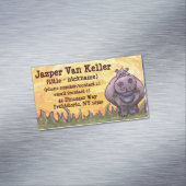 Hippopotamus Gifts & Accessoires Magnetisch Visitekaartje (Voorbeeld)
