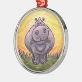 Hippopotamus Gifts & Accessoires Metalen Ornament (Links)
