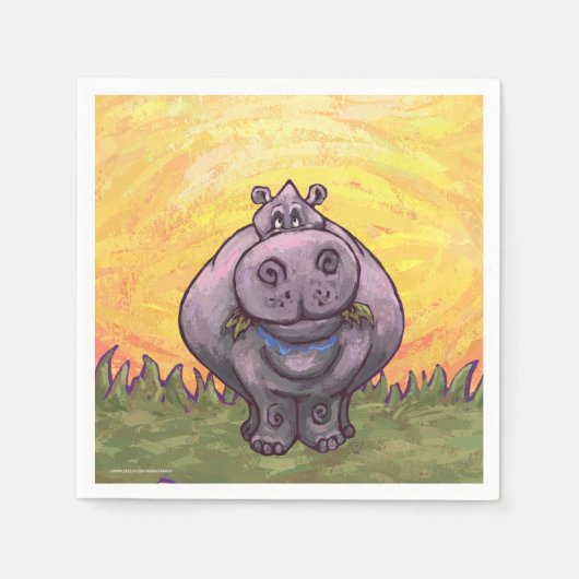 Hippopotamus Gifts & Accessoires Servet (Voorkant)
