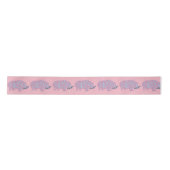 Hippopotamus Girlie Satin Ribbon, 2 Yard Spool Satijnen Lint (Voorkant)