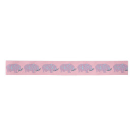 Hippopotamus Girlie Satin Ribbon, 2 Yard Spool Satijnen Lint