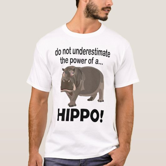 Hippopotamus Grappig Hippo T-shirt (Voorkant)