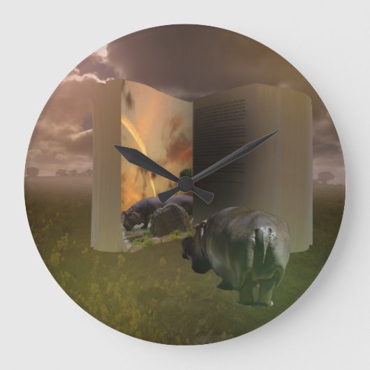 Hippopotamus-Herfsten die verliefd zijn op het art Grote Klok (Voorkant)