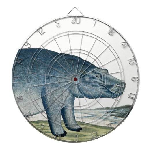 Hippopotamus - Hippo - Africa Animal - Cute Hippo Dartbord (Voorkant)